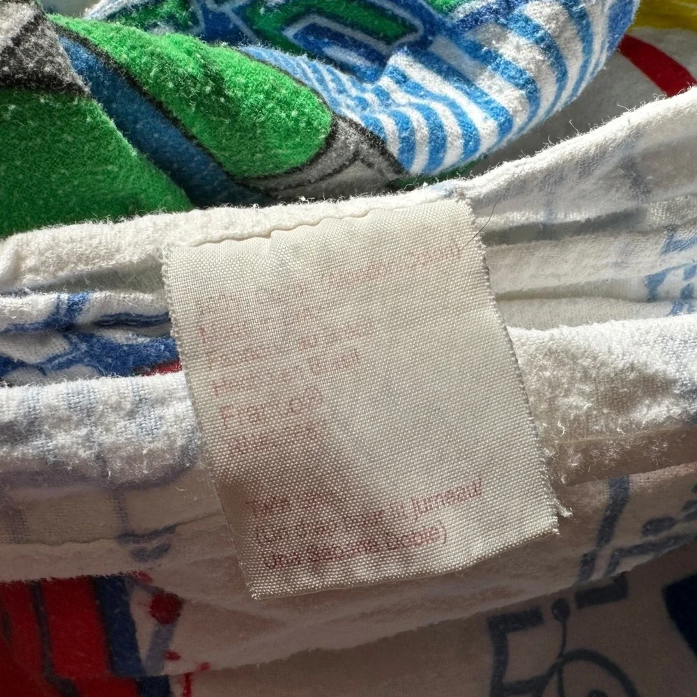 VTG 2001 Power Rangers Twin Fitted Sheet Flannel‎ Green Blue Red Boys Man Cave